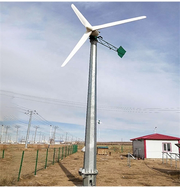 內蒙古錫林郭勒盟安裝的5kW風力發電機