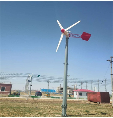 內蒙古錫林郭勒盟安裝的3kW風力發電機